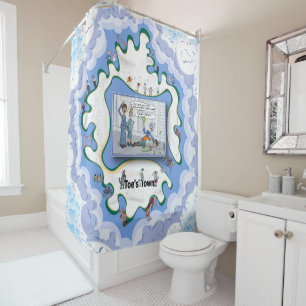 Vigil-Auntie Absurd Wordplay Humor Shower Curtain