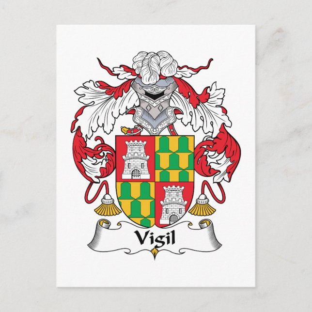 Vigil Family Crest Postcard (Front)