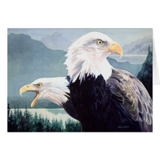 "Vigilance" Bald Eagle Pair Watercolor