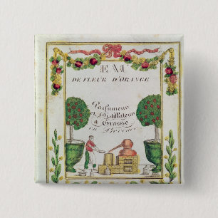 Vignette of 'Eau de Fleur d'Orange' 15 Cm Square Badge