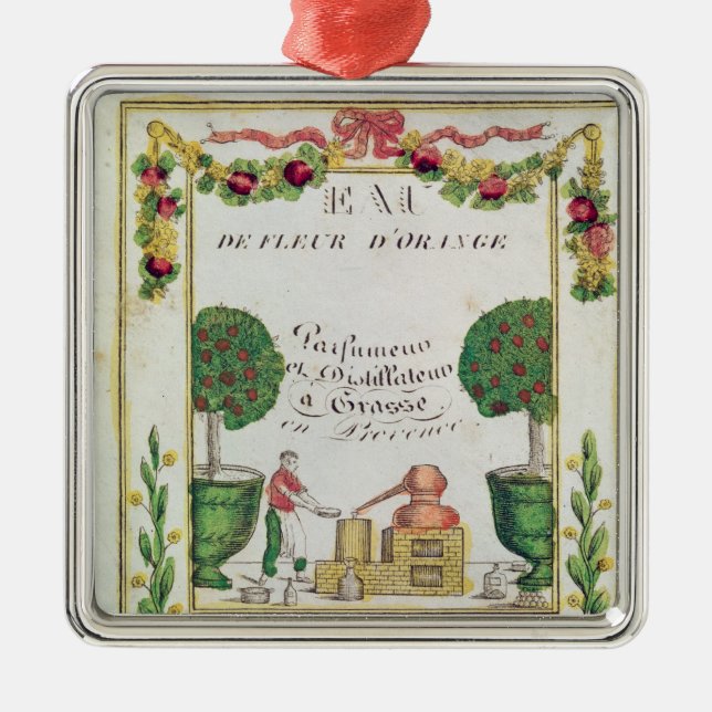 Vignette of 'Eau de Fleur d'Orange' Metal Tree Decoration (Front)