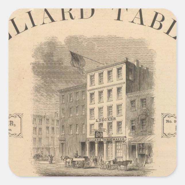 Vignette of retail establishment Advertisement Square Sticker (Front)