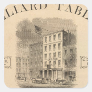 Vignette of retail establishment Advertisement Square Sticker