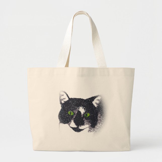 Vignette of Tuxedo Cat Face Bags (Front)