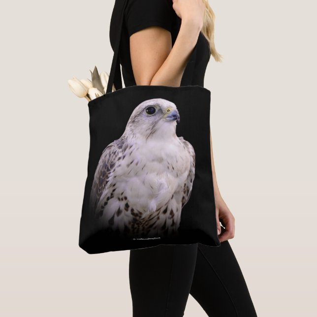 Vignetted Portrait of an Inquisitive Saker Falcon Tote Bag (Close Up)