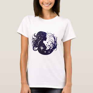 Vigro Zodiac with Cosmic and Starry Elements T-Shirt