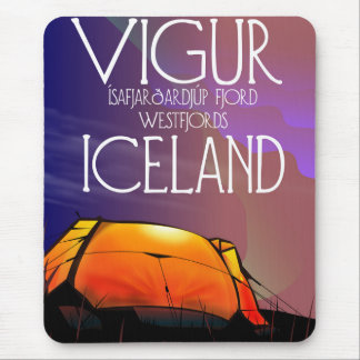 Vigur Ísafjarðardjúp fjord in Westfjords Iceland Mouse Mat