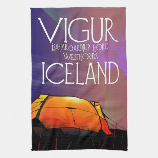 Vigur Ísafjarðardjúp fjord in Westfjords Iceland Tea Towel