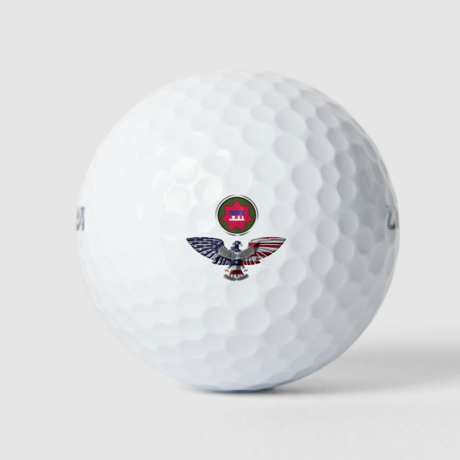 VII Armoured Corps Eagle Golf Balls (Front)