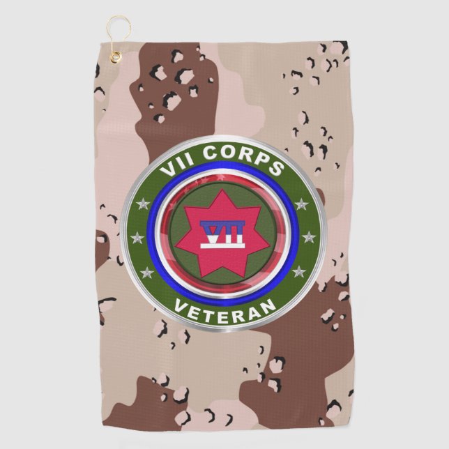 VII CORPS Desert Storm Veteran  Golf Towel (Front)