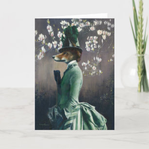 Viictorian Vixen Greetings Card