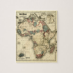 Viintage 1874 Map of Africa Antique African Print Jigsaw Puzzle