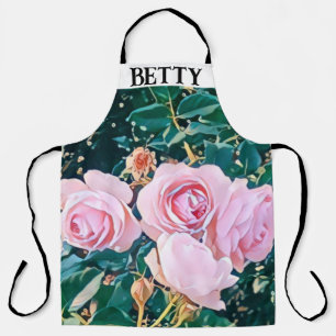 viintage birds purple botanical wallpaper apron