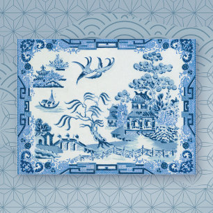 Viintage Blue Willow Invitation