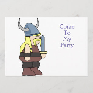 "Vikie the Viking" Party Invitation