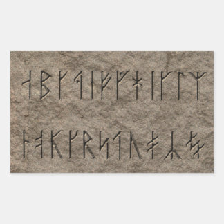 Viking Alphabet Rectangular Sticker