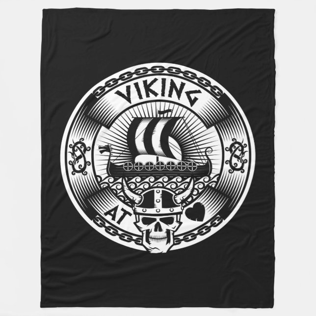 Viking at Heart Fleece Blanket (Front)