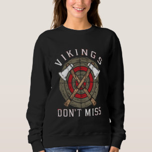 Viking Axe Throwing Sport Norse Viking Culture Axe Sweatshirt