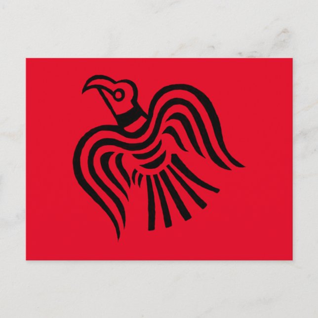 Viking Banner Raven Symbol Postcard (Front)