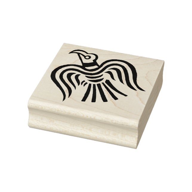 Viking Banner Raven Symbol Rubber Stamp (Stamp)
