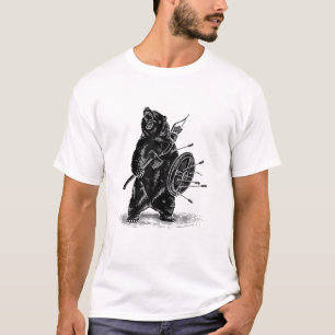 Viking Bear Warrior T shirt-Polar Bear T shirt