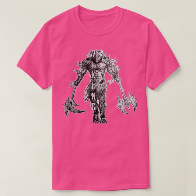 Viking Berserker Dual Axe T-Shirt (Design Front)
