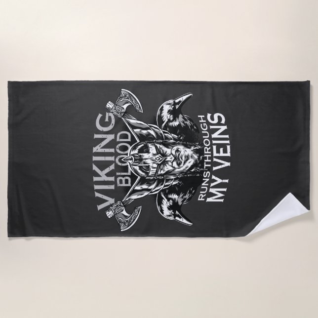 Viking blood beach towel (Front)