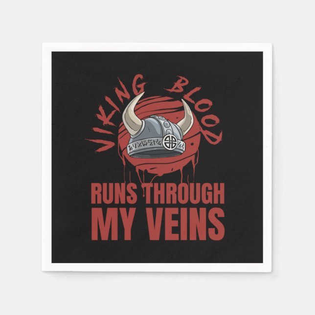 Viking Blood Vikings Nordic Napkin (Front)