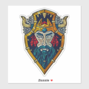 Viking blue beard metallic look