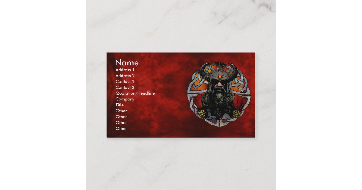 Viking Business Card Zazzle.co.uk