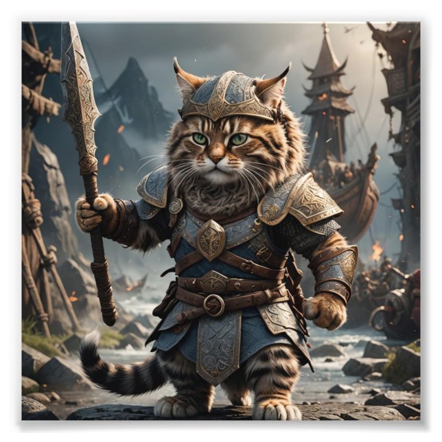Viking Cat 1 Photo Print (Front)
