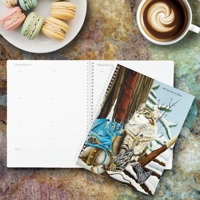 Viking Cat Blue Dragon Planner (Creator Uploaded)