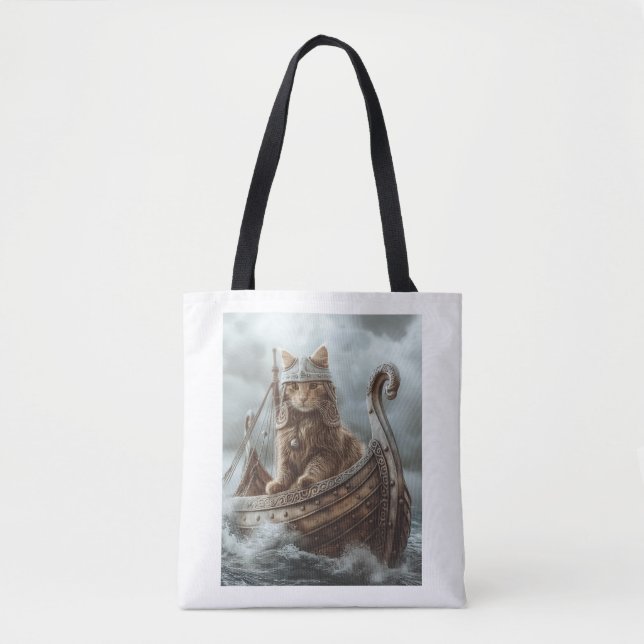 Viking Cat Tote Bag (Front)
