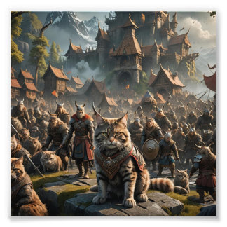 Viking Cats Photo Print