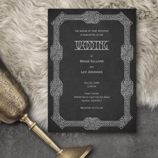 Viking Celtic Gamer Wedding Invitation