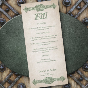 Viking Celtic Gamer Wedding Menu