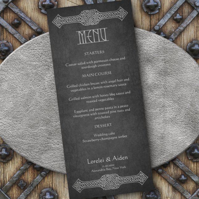 Viking Celtic Gamer Wedding Menu (Creator Uploaded)