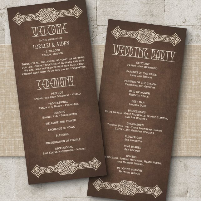 Viking Celtic Gamer Wedding Program (Creator Uploaded)