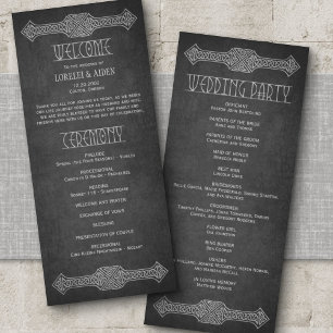 Viking Celtic Gamer Wedding Program