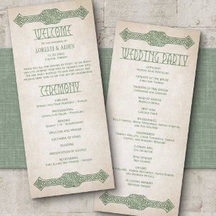 Viking Celtic Gamer Wedding Program