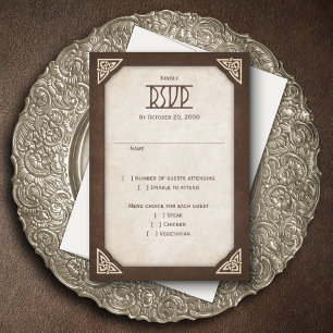 Viking Celtic Gamer Wedding RSVP Card