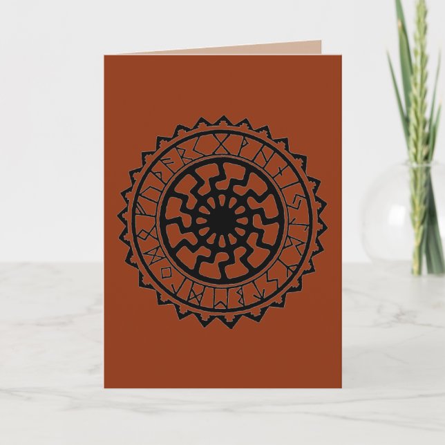 Viking Celtic Sun Rune Calendar Card (Front)