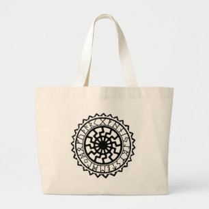 Viking Celtic Sun Rune Calendar Large Tote Bag