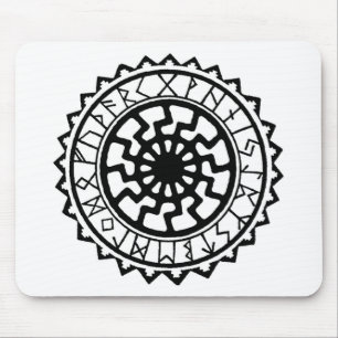 Viking Celtic Sun Rune Calendar Mouse Mat