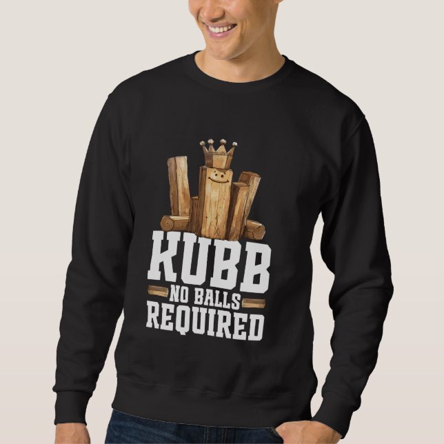 Viking Chess King Kubb Player Yard Game Set Viking Sweatshirt (Front)