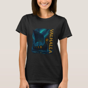 Viking Christmas Valhalla Ship Design T-Shirt
