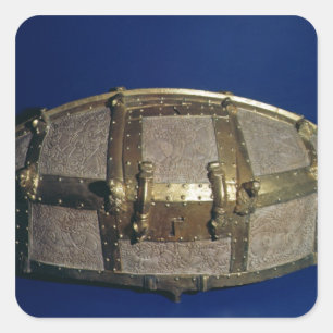 Viking coffer for gold square sticker