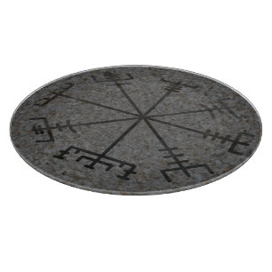 Viking Compass Glas cutting board