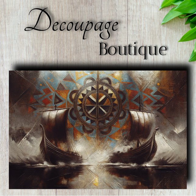 Viking Compass Navigation Decoupage Tissue Paper (viking Compass Navigation Decoupage Tissue Paper)