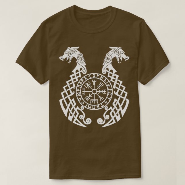 VIKING COMPASS WHITE T-Shirt (Design Front)